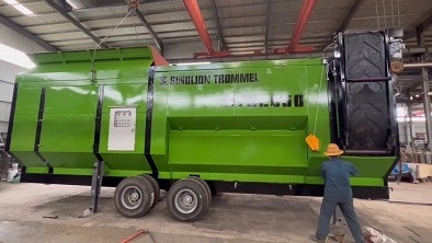 Fazendas 33.2kw Motor Grande Capacidade MTS 2050 Sítio Trommel Móvel para tambor rotativo de composto