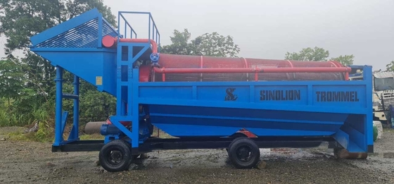 100-200 toneladas/hora Planta portátil de ecrã de tambor de mineração de ouro com tecnologia avançada