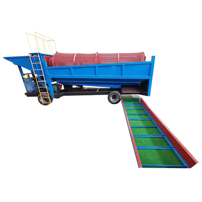 Separador por gravidade Usina de lavagem de ouro aluvial Trommel Screen para separação de mineração
