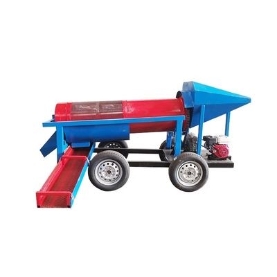 220V Mini Escala 5-10 toneladas Alluvial Gold Washing Plant Mobile Gold Mining Trommel Screen
