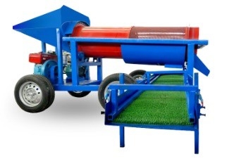 220V Mini Escala 5-10 toneladas Alluvial Gold Washing Plant Mobile Gold Mining Trommel Screen