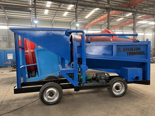Equipamento para linhas de lavagem de ouro de rocha móvel com separação por gravidade e fácil instalação