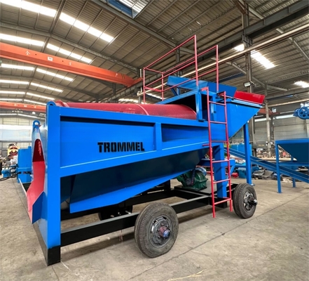 3200*1400*1900 Escala Trommel Screen Gold Ore Mining Equipment Miner Separator Rock Gold