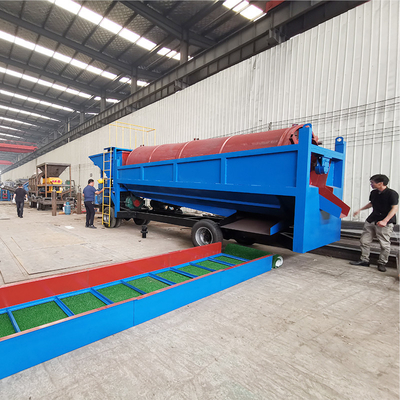100 toneladas Máquina móvel de tela de tambor de ouro de grande capacidade para planta de lavagem de ouro