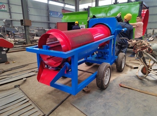 5 a 10 T/H Capacidade de peneira móvel de tambor de ouro ou diamante para processamento avançado de minerais
