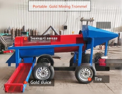 Separador de gravidade de pequena capacidade de ouro aluvial Máquinas de tambor de mineração móvel em azul