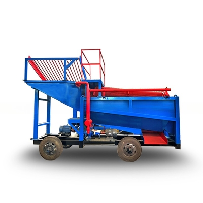 Instalação móvel de lavagem de ouro Trommel para equipamento de mineração de linhas de processamento de ouro aluvial
