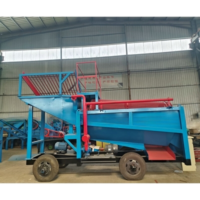 Instalação móvel de lavagem de ouro Trommel para equipamento de mineração de linhas de processamento de ouro aluvial