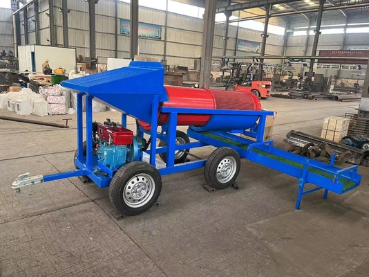 Máquina de Lavar Ouro de 5 a 10 toneladas por hora Mini Trommel Concentrador de Ouro para Obras de Construção