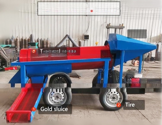 Fácil de operar Planos de mineração de ouro 5 a 10 t/h Máquina de lavagem de ouro pequena Mini Trommel de ouro