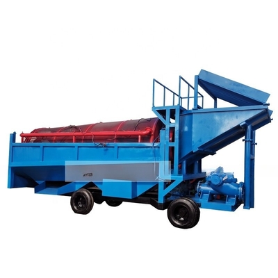 Mineração Concentração Grande rendimento Ouro móvel Rotativo Panning Trommel Screen Sand Washer Sieve