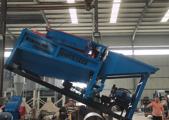 Pequena escala de mineração de ouro Rotary Trommel Screen na Rússia Produto patenteado Voltagem 380V