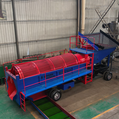 Fábrica de lavagem de tambores de ouro aluvial de 200 Tph com equipamentos de mineração de diamantes no Gana