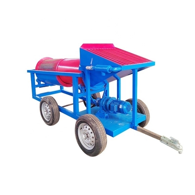 1.5 Kw Mini Trommel Plans Small Gold Trommel Wash Plant 600 KG Adequado para ouro aluvial