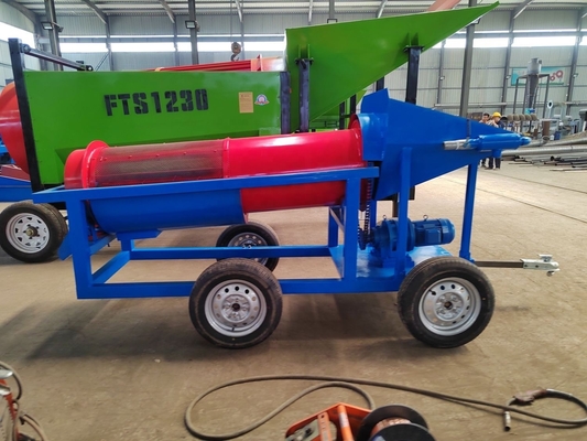 1.5 Kw Mini Trommel Plans Small Gold Trommel Wash Plant 600 KG Adequado para ouro aluvial