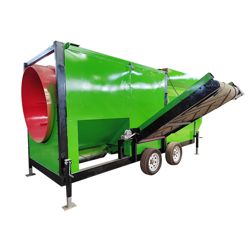 Máquina de peneira de tambor rotativo amplamente utilizada para compostagem de solo de areia de cascalho