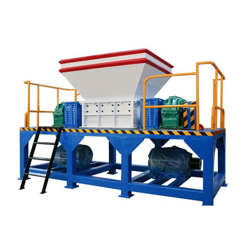 Máquina de trituração de metal de carapaça de ferro móvel de duplo eixo de resíduos para longa vida útil