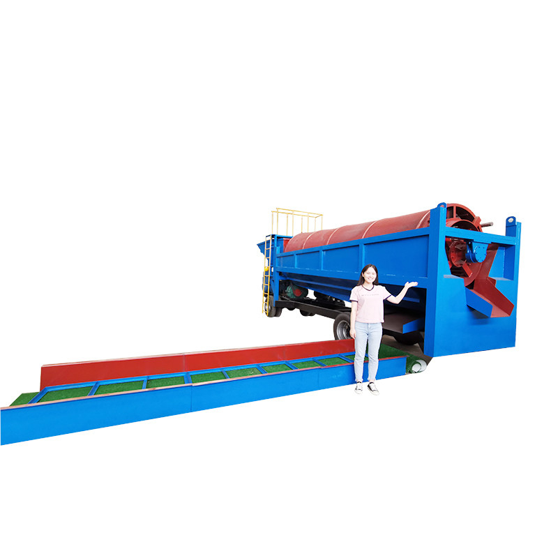 Mini Small Mobile Sand Gold Mining Trommel Wash Plant para menor do que 6mm Tamanho de descarga