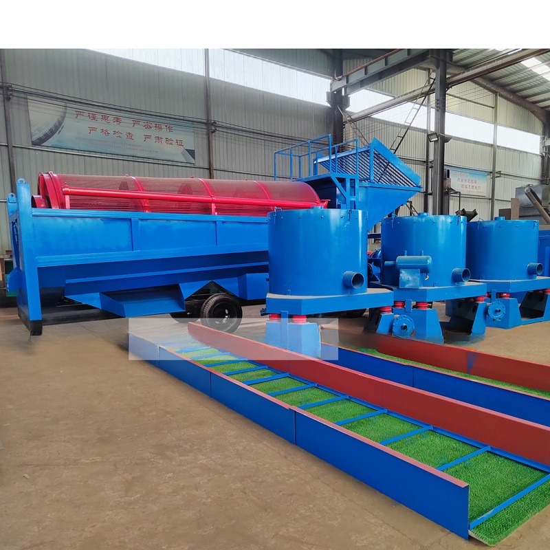 Máquina de separação de ouro aluvial de alta recuperação, conjunto completo para planta de processamento de minério de ouro