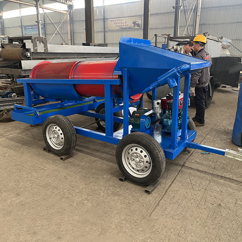 Mini Portable Sieve Drum Trommel Screener para Rocha Alluvial