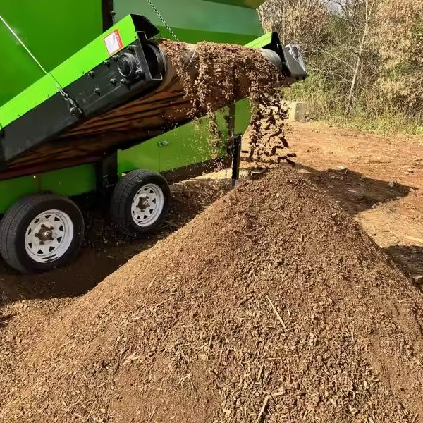 2-3 camadas 30m3/h Trommel Screen móvel para composto de cascalho porco e estrume de ovelhas