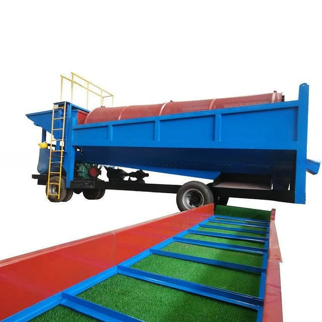Ouro Aluvial Trommel Móvel Fábrica de Lavagem de Ouro Trommel Screen para Minas de Separação de Ouro